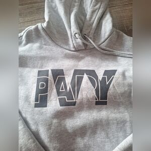 IVY PARK Gray Hoodie with Bold Black Graphic Size Small